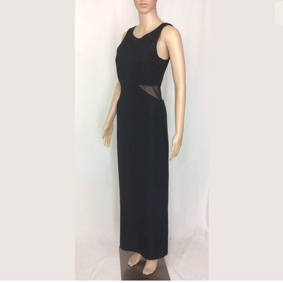 Vintage Long Stretchy Cut Out Mesh Maxi Long Dress - Picture 3 of 8